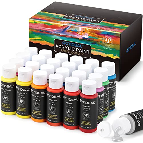 Reviews for GOTIDEAL Acrylic Paint Set, 24 Colors(59ml, 2 oz) Art