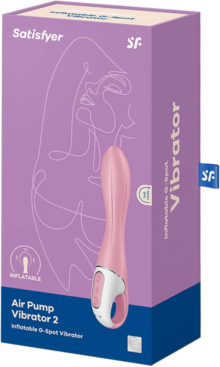 Satisfyer Air Pump Vibrator 2 Vibrator Sex Toy | Adult Toys for Women | Best G-Spot Clit Stimulation | Vibrating Sexual Pleasure Device | Stimulation Vibrators | Female Wellness Tools | Woman Sextoy