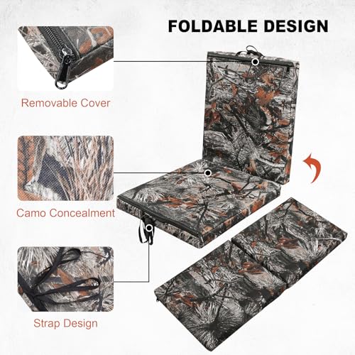 Cojín plegable para árbol térmico e impermeable con camuflaje 2