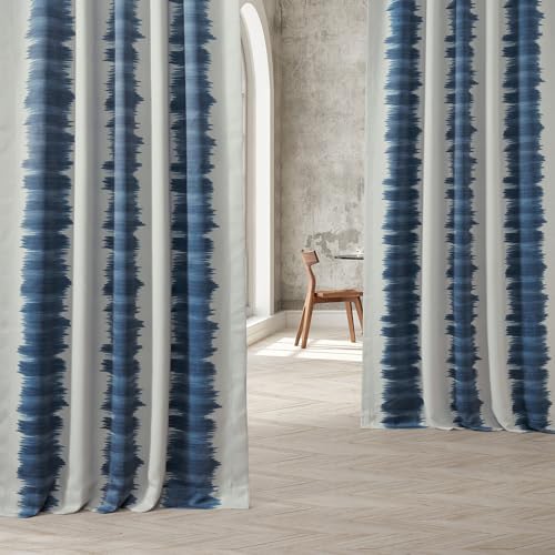 HPD Half Price Drapes BOCH-KC101A-120 Room Darkening Curtain (1 Panel), 50 X 120, Flambe Blue - Image 2