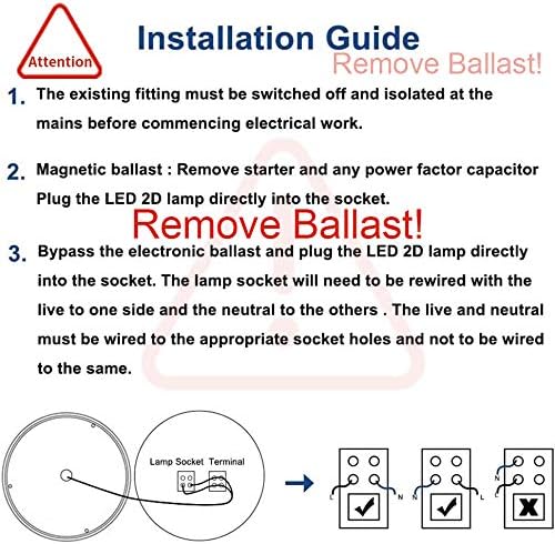 2D 4 Pin 18W GR10Q led Light Bulb Natural White 4000K 4 Pin Butterfly Bulbs PL-Q 4 Pin Bathroom Light Bulb Equivalent 28W 16W 21W DD Compact Fluorescent Lamp 220V-240VAC Energy Saving by Luxvista