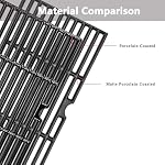 Utheer 16 7/8" x 27 15/16" Cast Iron Grill Cooking Grate for Charbroil 463420508, 463420509, 463420511, 463436213, 463440109 Gas Grills Grates Replacement Parts for Master Chef, Backyard, 3 Pack