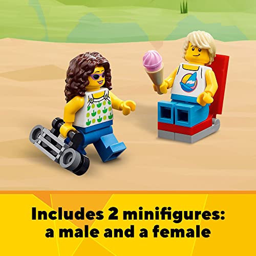 Image of LEGO Creator 3 in 1 Beach Camper Van Building Kit, Transforms from a Campervan to Ice Cream Shop to Beach House, Great Gift for Surfer Boys and Girls, Pretend Play Beach Life, 31138