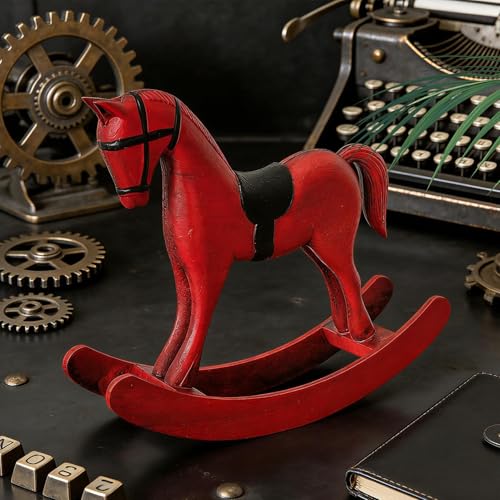 Figurine de cheval à bascule, décoration de table élégante et stable - 4