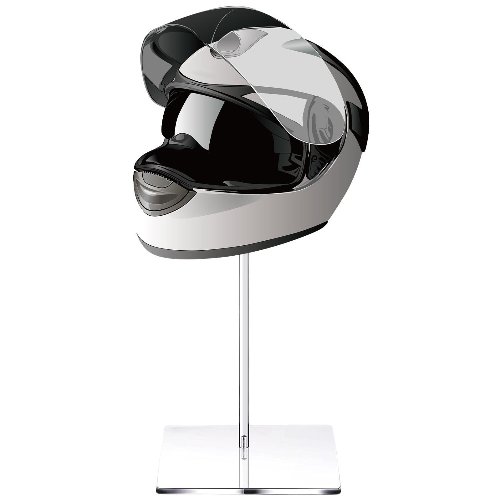 8x Acryl Hutständer Verstellbar (30,5-43,2 Cm) - Transparent, Rutschfest, Mit Langhantel-Basis Für Hüte, Perücken, Schmuck