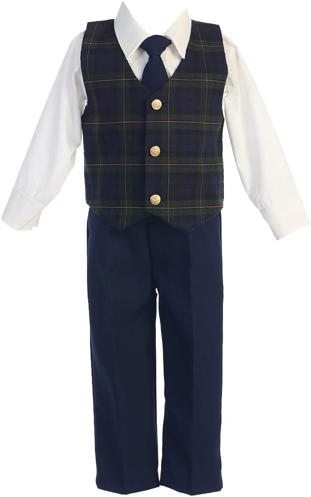 Plaid Holiday/Christmas Vest with Pants