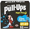 Pull-Ups Pantalones de entrenamiento nocturno para niños, talla 4T-5T, ropa interior de entrenamiento nocturno (38-50 libras), 52 unidades
