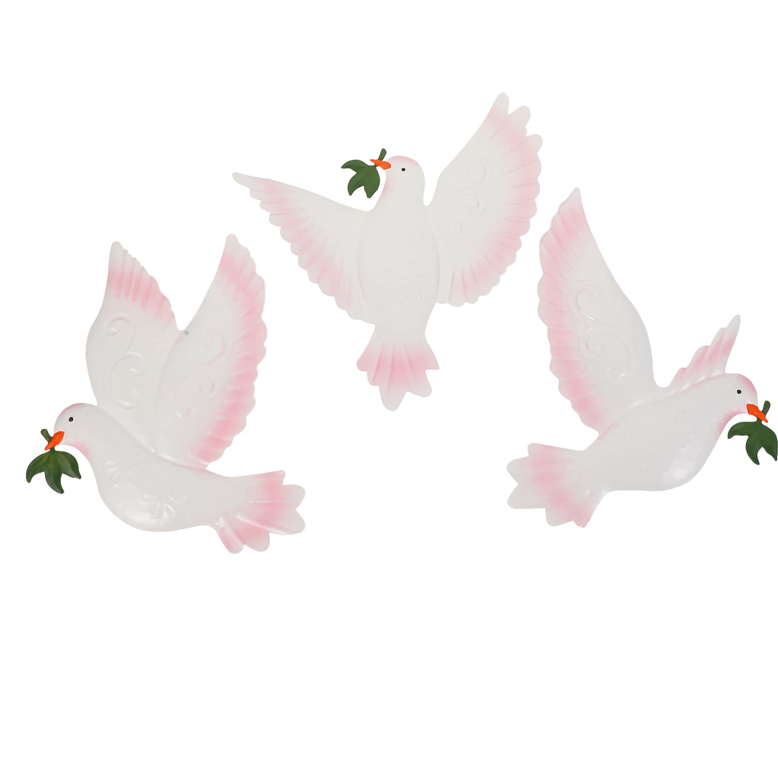 Amazon.co.jp: 3ピース 飛ぶ鳥の彫刻 鳩 壁装飾 金属製 壁掛け 飛ぶ鳥  