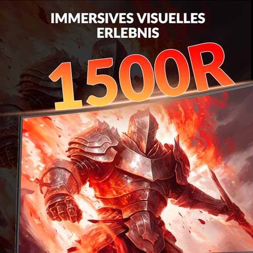 CRUA 49" Curved Gaming-Monitor | DQHD (5120 x 1440), 144 Hz/165 Hz, 1500R, 32:9, AMD FreeSync, 120% sRGB… – Ansicht 6
