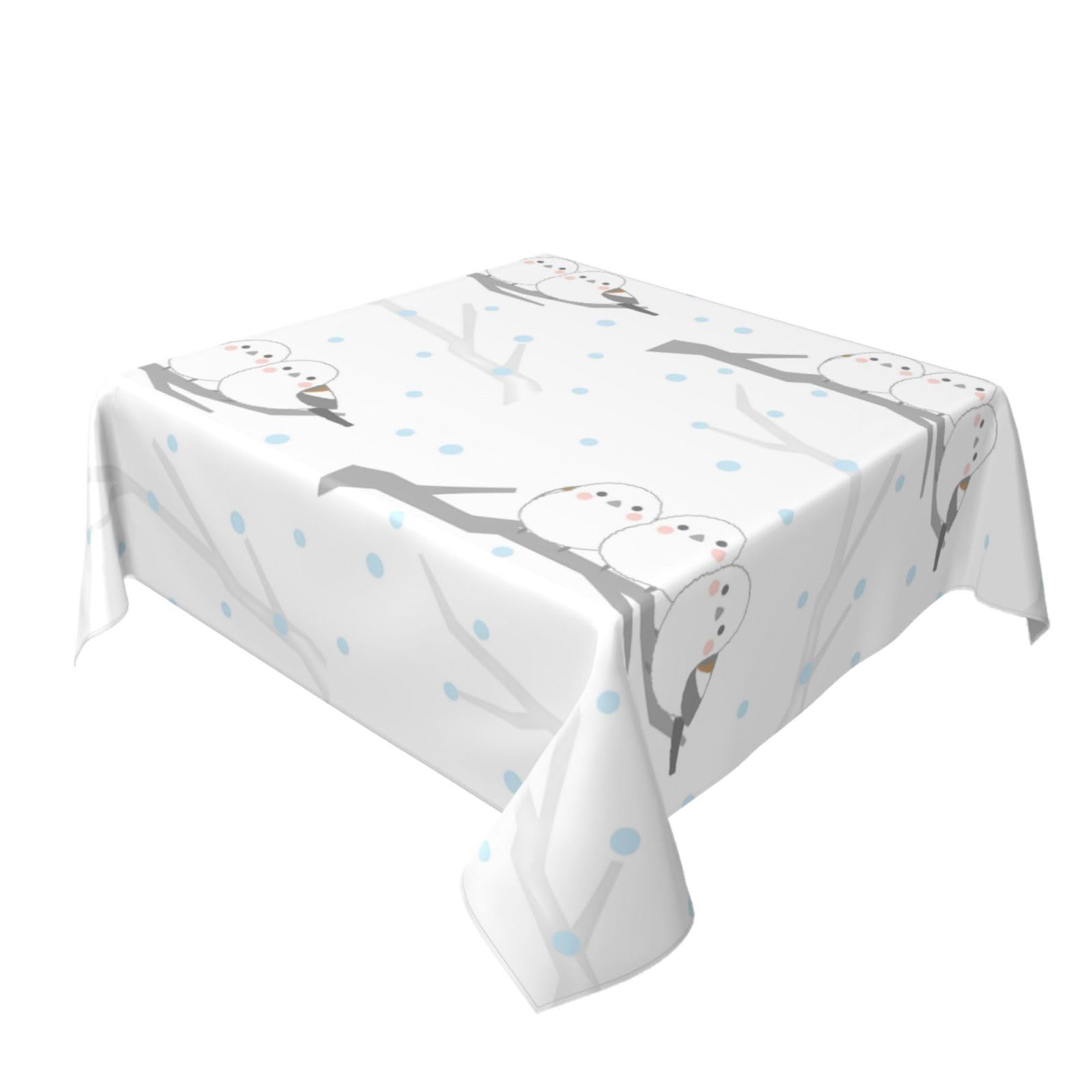 Amazon｜Zateem テーブルクロス 四角シマエナガ かわいい 鳥