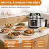 Patrocinado Patrocinado Estás viendo este anuncio basado en la relevancia del producto para tu consulta de búsqueda. Dejar comentarios sobre el anuncio Olla a presión eléctrica 6Qt 9 en 1, comidas rápidas, ahorro de tiempo, olla antiadherente saludable, arroz/cocción lenta/vapor/saltear/calentar, retardo de 24H - solución de cocina eficiente para el hogar, preparación de comidas, regalo para cocineros, plateada 4