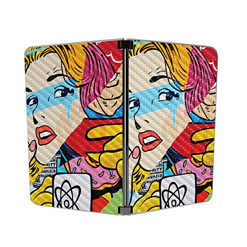 Image of MIGHTY SKINS MightySkins Carbon Fiber Skin for Microsoft Surface Duo - Cartoon Mania | Protective, Durable Textured Carbon Fiber Finish | Easy to Apply | Made in The USA