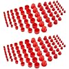 Speedway Motors Plastic AN Fitting Cap and Plug Kit, 144-Piece Set, Premium Red Plastic Seals Hoses and Blocks Out Dirt, Kit Contains Multiple AN Fitting Cap Sizes