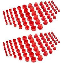 Speedway Motors Plastic AN Fitting Cap and Plug Kit, 144-Piece Set, Premium Red Plastic Seals Hoses and Blocks Out Dirt, Kit Contains Multiple AN Fitting Cap Sizes