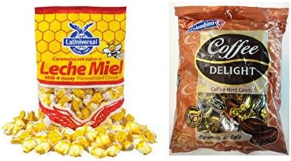 New Colombina Coffee Candy and La Universal Milk and Honey Flavored Leche Y Miel Hard Candy Pack