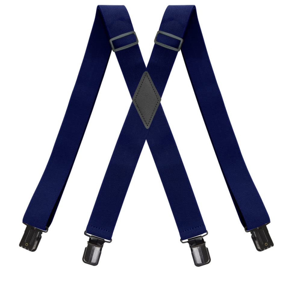 Hombres Tirantes Tirantes， Tirantes De Trabajo Vintage for Hombres De Negocios De 3,5 Cm De Ancho En Forma De X Con 4 Clips Fuertes Pantalones Elásticos Ajustables Tirantes Regalo for Padre Y Marido(S
