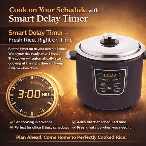 Cookup 1.8 Litres Digital/Multipurpose Electric Rice Cooker | 2 Stainless Steel Cooking Pot | Stainless Steel Steamer | 11Multi Purpose Functions |... - Image 3