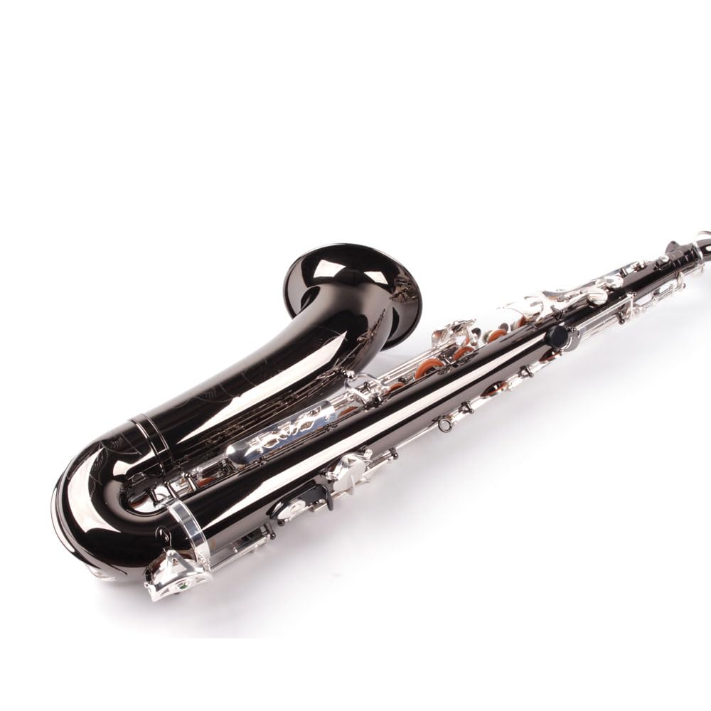Tenor Saxofón negro cromado con maletín