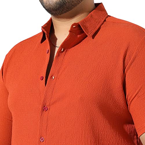 Image of Instafab Plus Men's Button Up Regular Fit Shirt for Casual Wear Modern Clothing Shirt Crafted with Regular Sleeve, Comfort Fit & High-Performance for Everyday Wear