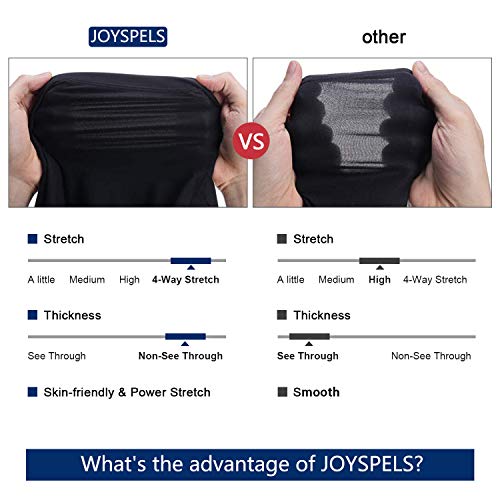 JOYSPELS Women's High Waisted Gym Leggings - Workout Running Sports Black Printed Leggings Yoga Pants Womens with Pockets - Black - XXL - Image 5