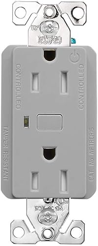 Eaton WFTRCR15-GY-SP-L Wi-Fi Smart El receptáculo inteligente funciona con Alexa, gris un dispositivo certificado para humanos