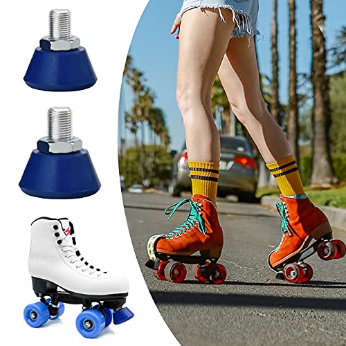 Bibhinn 2 Pack 5/8 Roller Skate Toe Stops Adjustable Rubber Plugs Brake Block,82A Pu（5/8 In） Dance Short Stem Assistant For Toe Stops Rollar Skate Stopper Replacement Parts Accessories(Blue) #TOP3