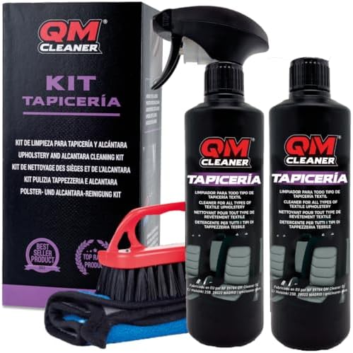 QM Cleaner Limpia Tapicerías Profesional para Limpiar Asientos Coche, Neutraliza Olores | para Alfombras, Tapicerías, Mo...
