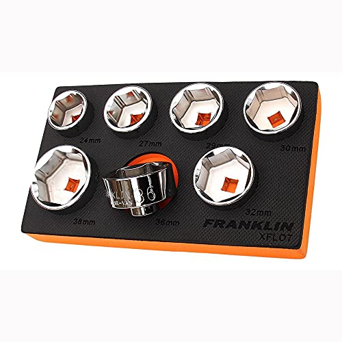 3/8" Drive Low Profile Filter Socket Set 7 Pcs Franklin Tools XFLO7