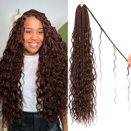 Goddess Box Braids Crochet hair -24 Inch 9 Packs Water
