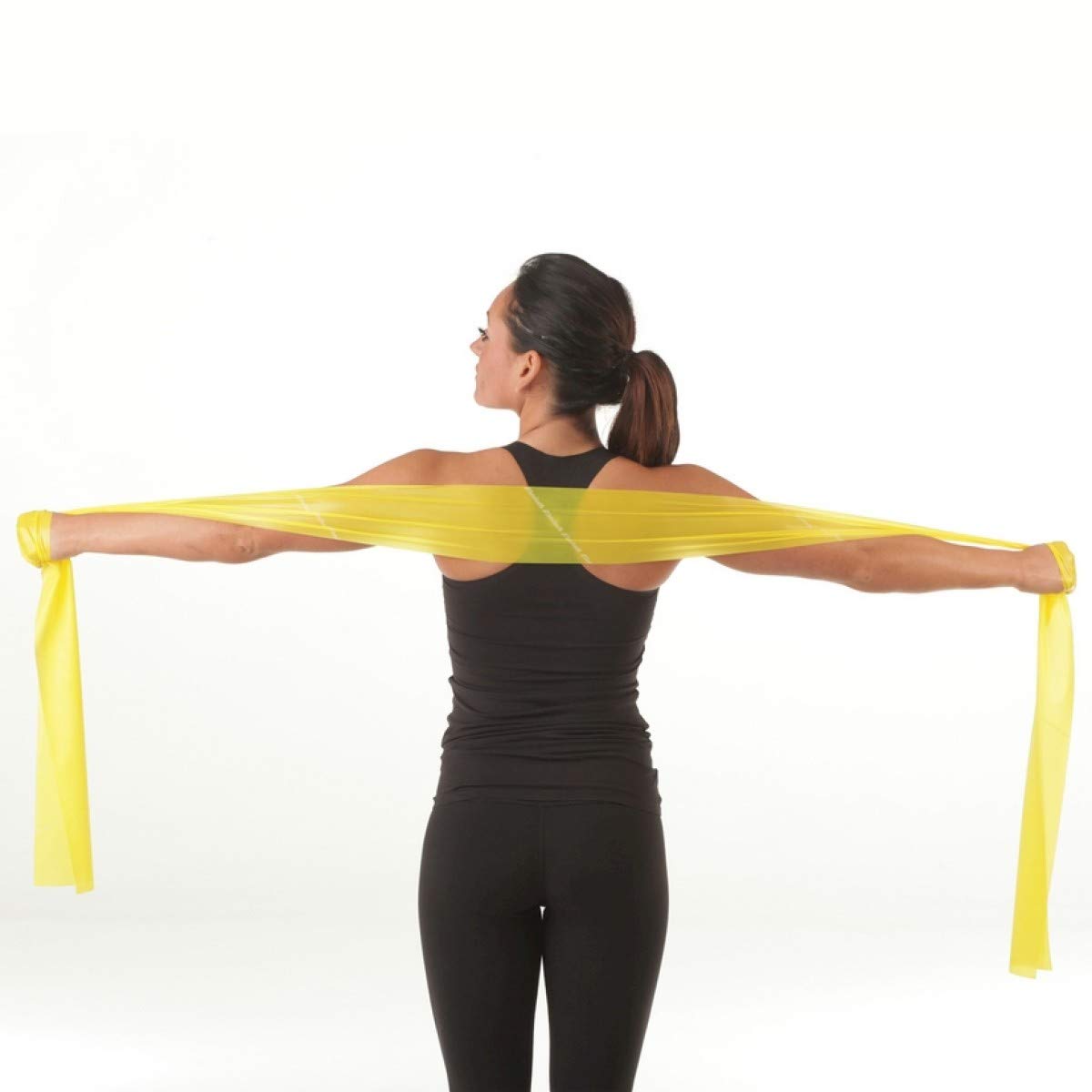 Tima Resistance Band Yoga Strap, Latex Rubber for Workout, Exercise, Gym, Fitness, Home, Physical Therapy, Pilates, Stretching, Yoga, Strength Training for Men and Women (Yellow Color)-picture-14
