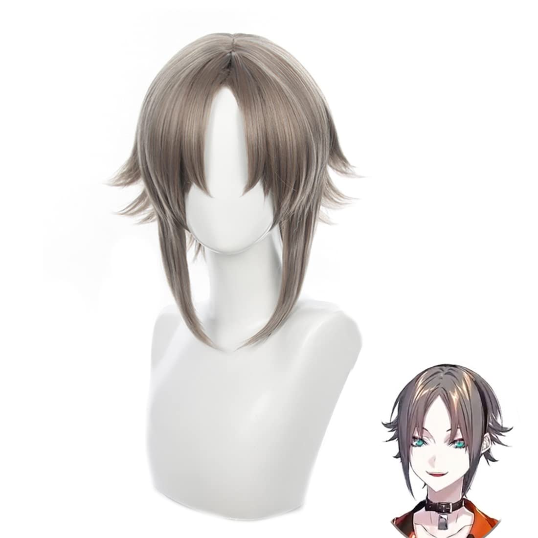 Aadesso Vtuber Luxiem Mysta Rias Cosplay Wig Synthetic Hair Wig for Halloween With Wig Cap