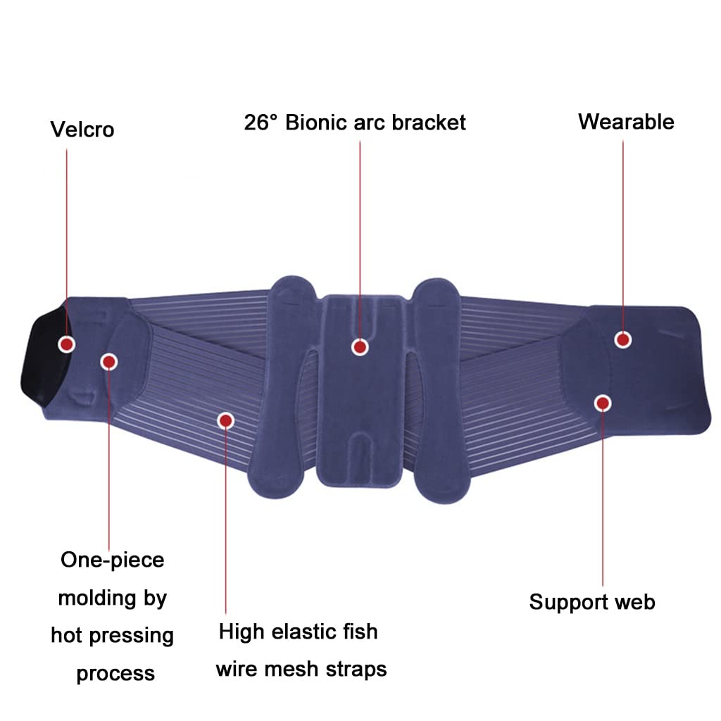 Soporte para la Espalda, Soporte Lumbar con Doble Banda de compresión Fuerte, Correas de tracción, Ajuste, cinturón de Alivio del Dolor de Espalda Inferior para Hombres, Mujeres, Discos Her