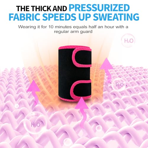 Confitone Arm Toning, Stubborn Fat Trainer, Compression Sleeves, Sweatbands, Fitness Body Shaper 2PCS (Pink)3