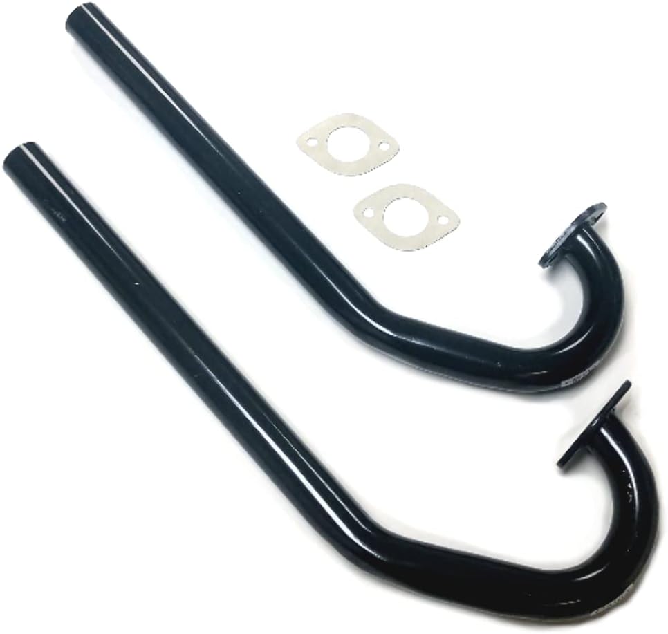 Heater Box J Pipes, Slip Joint, Raw Steel, for Type 3, Pair, Compatible with Dune Buggy