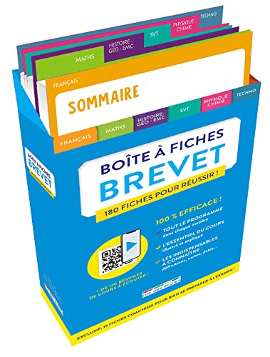 Boîte à fiches Brevet: 180 fiches pour réussir !
