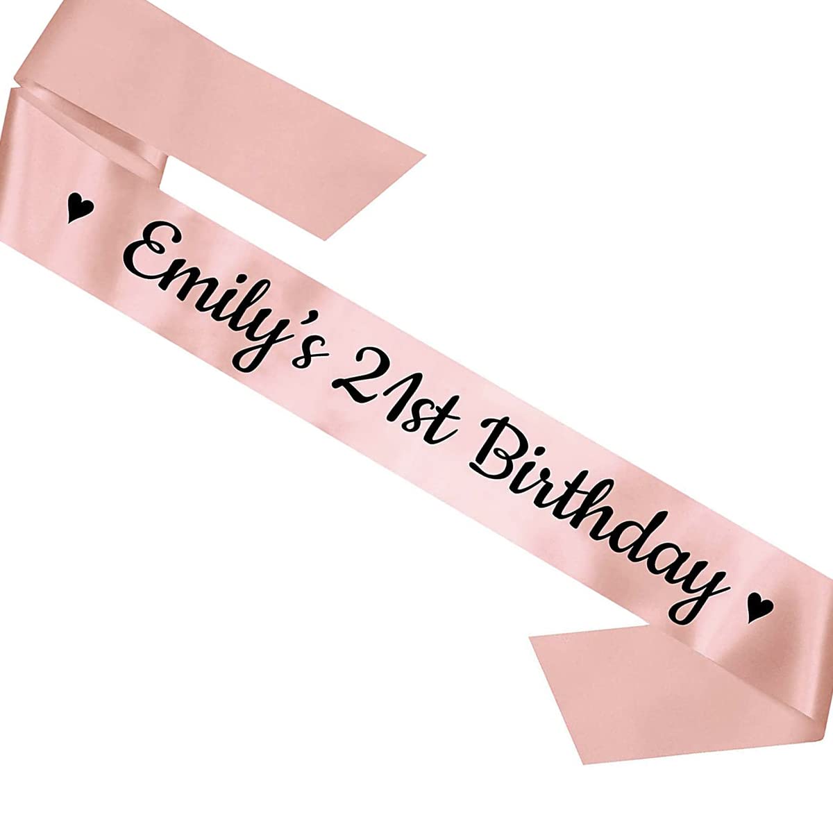 My Pretty Little Gifts Personalised 21st Birthday Sash Rose Gold Colour- Customizable