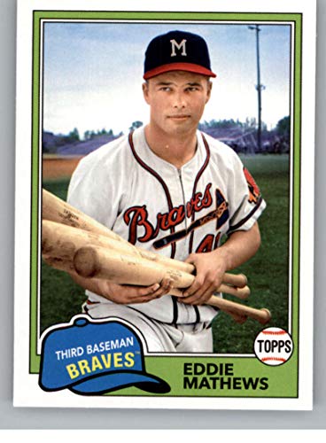 2018 Topps Archives #258 Eddie Mathews Milwaukee Braves Baseball Card