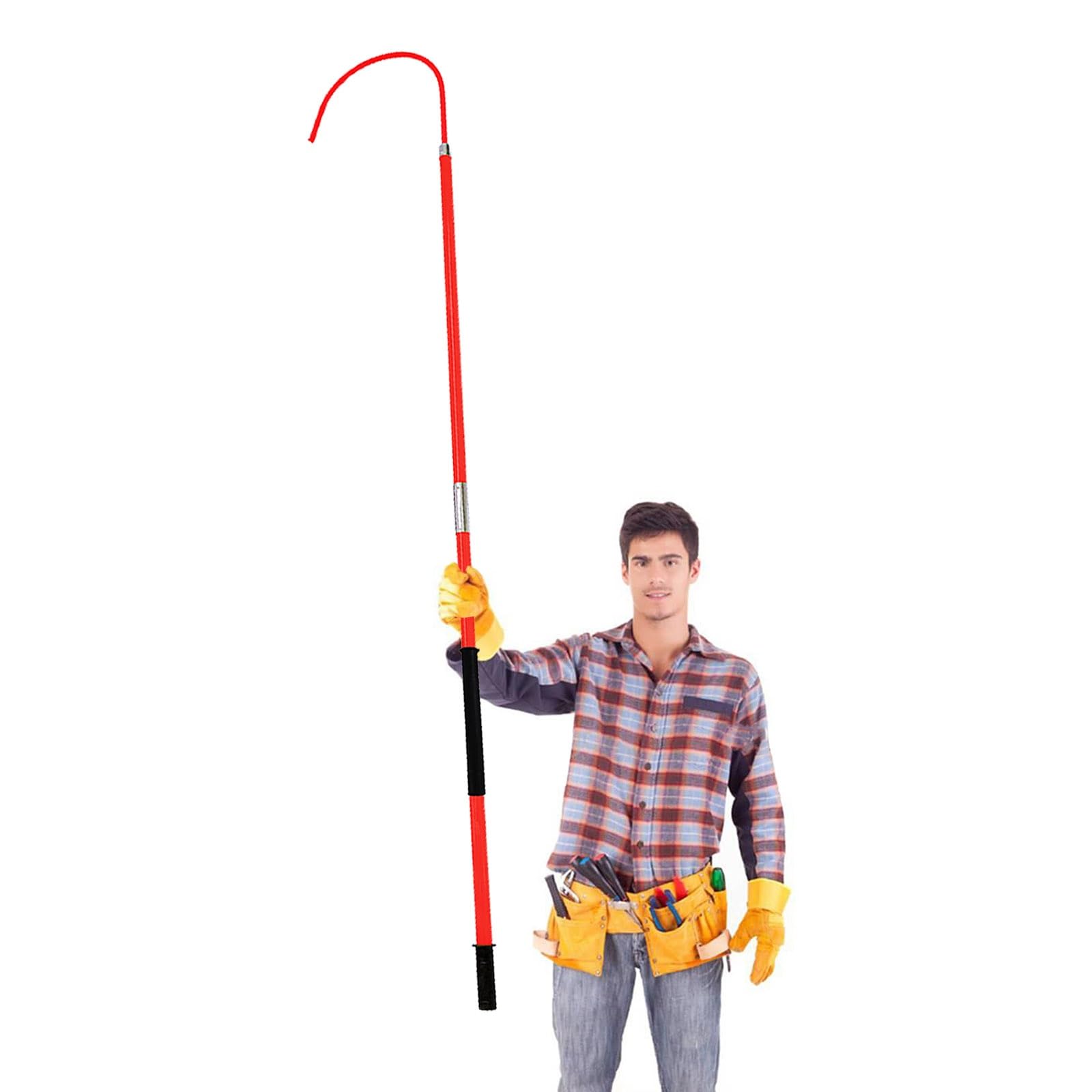 Gancho de Rescate Ligero con Mango Aislado, Gancho de Rescate Aislado de Alto Voltaje Desmontable para fábrica/hogar, Gancho de Rescate Aislado de Alto Voltaje de Fibra de Vidrio con Bolsa d