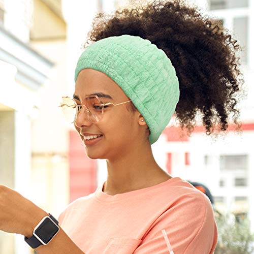 6 Pieces Extra Wide Band 5 Inch Headband Microfiber Headband Spa Facial Headband Elastic Makeup Headbands Elastic Head Wrap Hair Accessories For Thick And Curly Hair, 6 Colors #TOP6