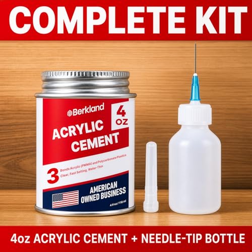 Image of Berkland Acrylic Bonding Cement, 4 oz with Applicator Bottle