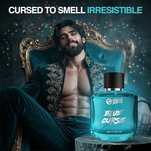 Image of BEARDO Blue Curse Perfume for Men,100ml | Long Lasting Fragrance | Eau De Parfum for Man | Bold & Irresistible Fragrance | Premium Perfume | Perfume for Man | Gift for Men | Gift for boyfriend