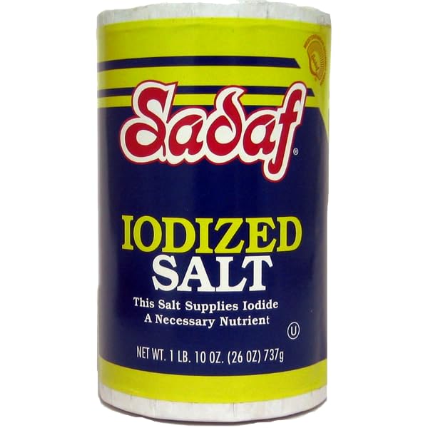Sadaf Iodized Salt Table Salt Iodized for Cooking and Baking