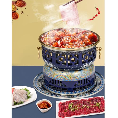 Olla Caliente China de Cobre Cloisonne, 18x24 cm miniatura 2