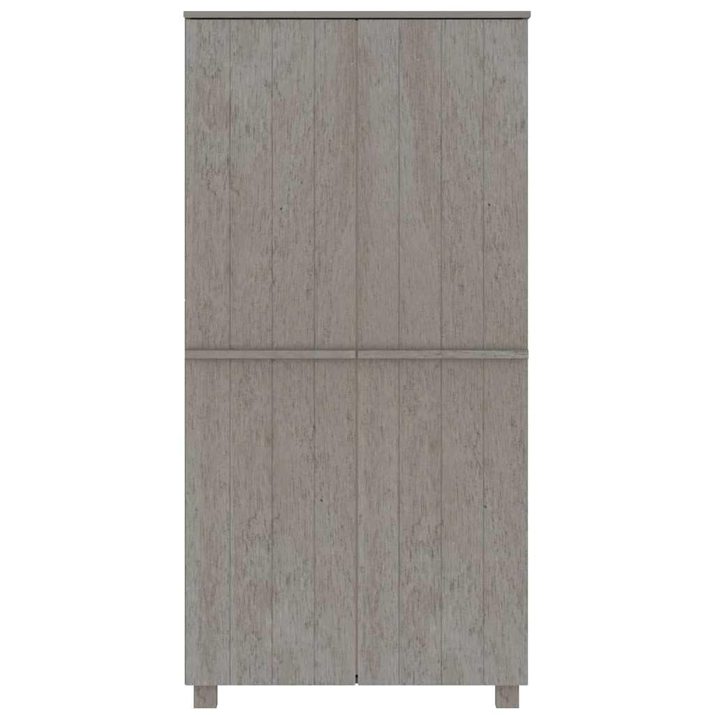 SYDE Armadio in legno massello di pino grigio chiaro, 89 x 50 x 180 cm