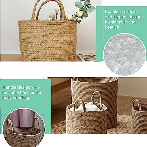 Panier à linge en corde de coton tressé chic taille M - 6