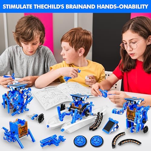 STEM 13-in-1 Education Solar Power Robots Toys for Boys Age 8+ , Educational Toy DIY Science Kits for Kids, Building Experiment Robotics Set Birthday Gifts for 8+ years old boys and girls . — view 6