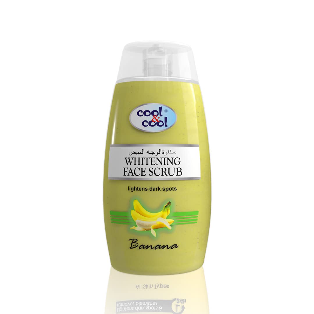 Cool & Cool Whitening Face Scrub | Natural Banana Extracts, Deep Cleanses, Exfoliates & Brightens Skin, 100ml