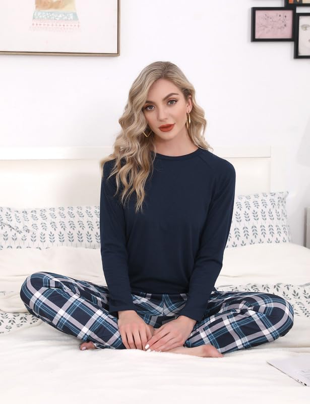 Marvmys Matching Pajamas for Couples Men & Women Long Sleeve Plaid Pjs Loungewear Pjs Set with Pockets S-3XL - Image 4