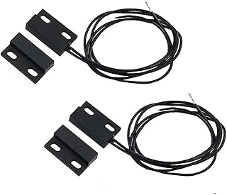 Magnetic Reed Switch,Normally Closed NC Waterproof Magnetic Switch,Micro Alarm Reed Switch 10W 100v 0.5A Magnetic Door Sensor Switch to DC 5V 12V 24V Lights（2 Pack） Industrial Switch Accessories