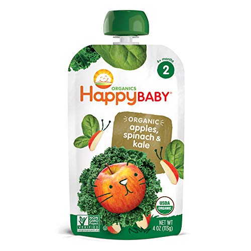 Happy Baby, Organic Stage 2 Food Simple Combos Apples 4Oz , Spinach Apple Kale, 64 Ounce (Pack Of 2) #TOP2